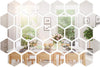 32 buc Oglindă Hexagonale | Auto-Adeziv