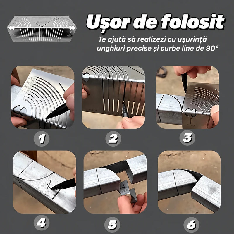 ANGARC - Unghiuri perfecte pe țevi pătrate și profile plate din oțel